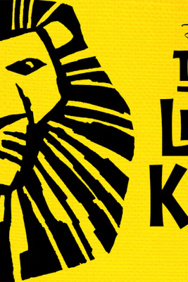 Lion King logo with stylized lion face, Sydney show promotion.
