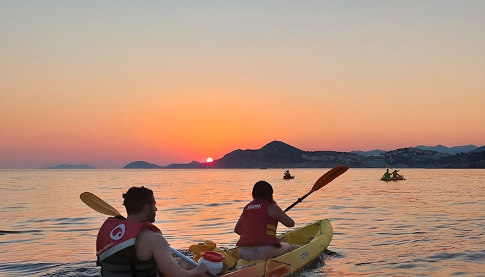 Kayaking in Dubrovnik with Sunset Views