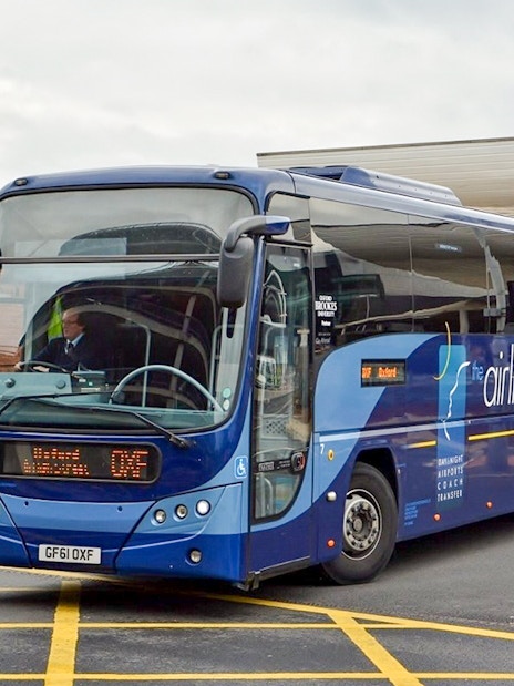 Oxford to Heathrow Airport transfer bus at station.