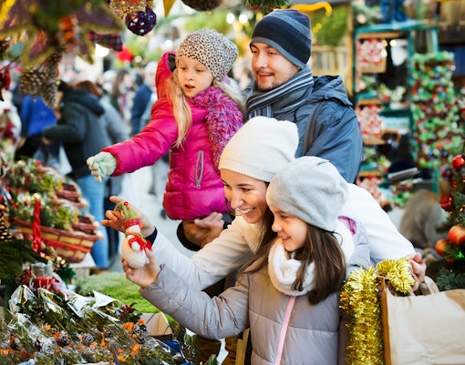 Shop at seasonal Christmas markets