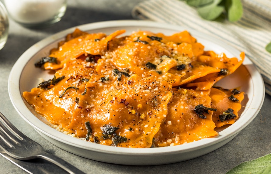 Homemade Butternut squash Ravioli