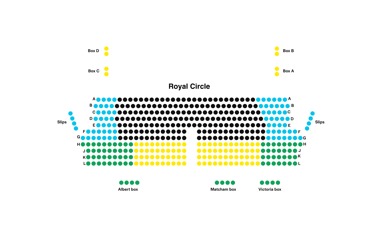 Abbildung des Victoria Palace Theatre Sitzplans