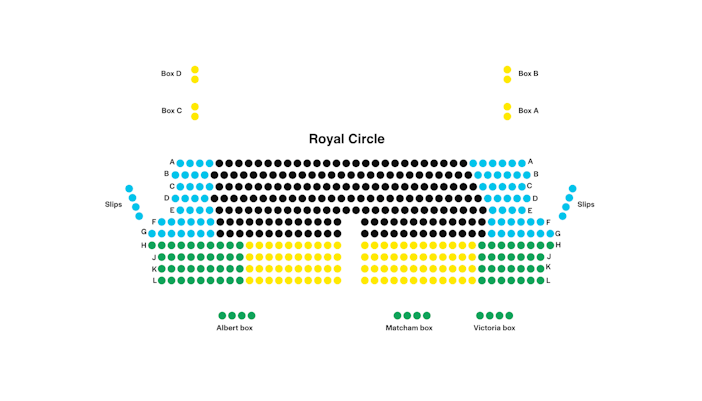 Victoria Theatre Royal Circle seating plan image