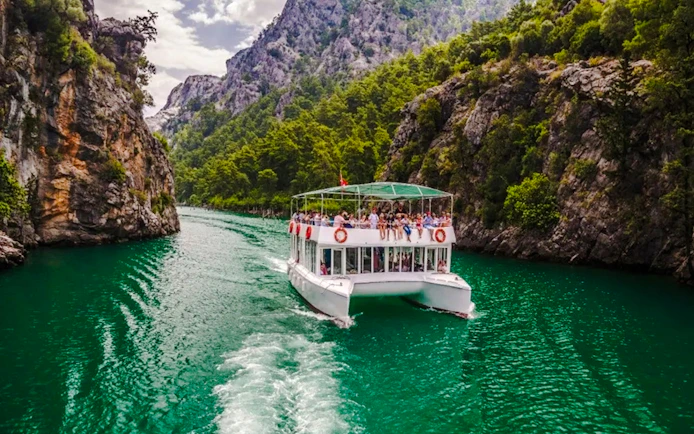 From Antalya: Green Canyon Boat Tour With Lunch, Soft Drinks and Round-Trip Hotel Transfers