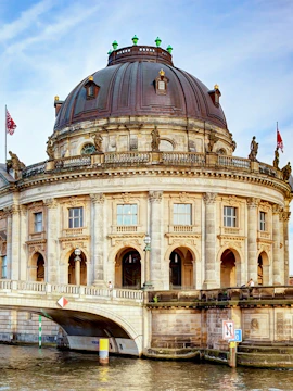 Bode Museum on the Spree River in Berlin, Germany.