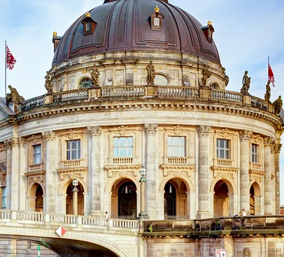 Bode Museum on the Spree River in Berlin, Germany.