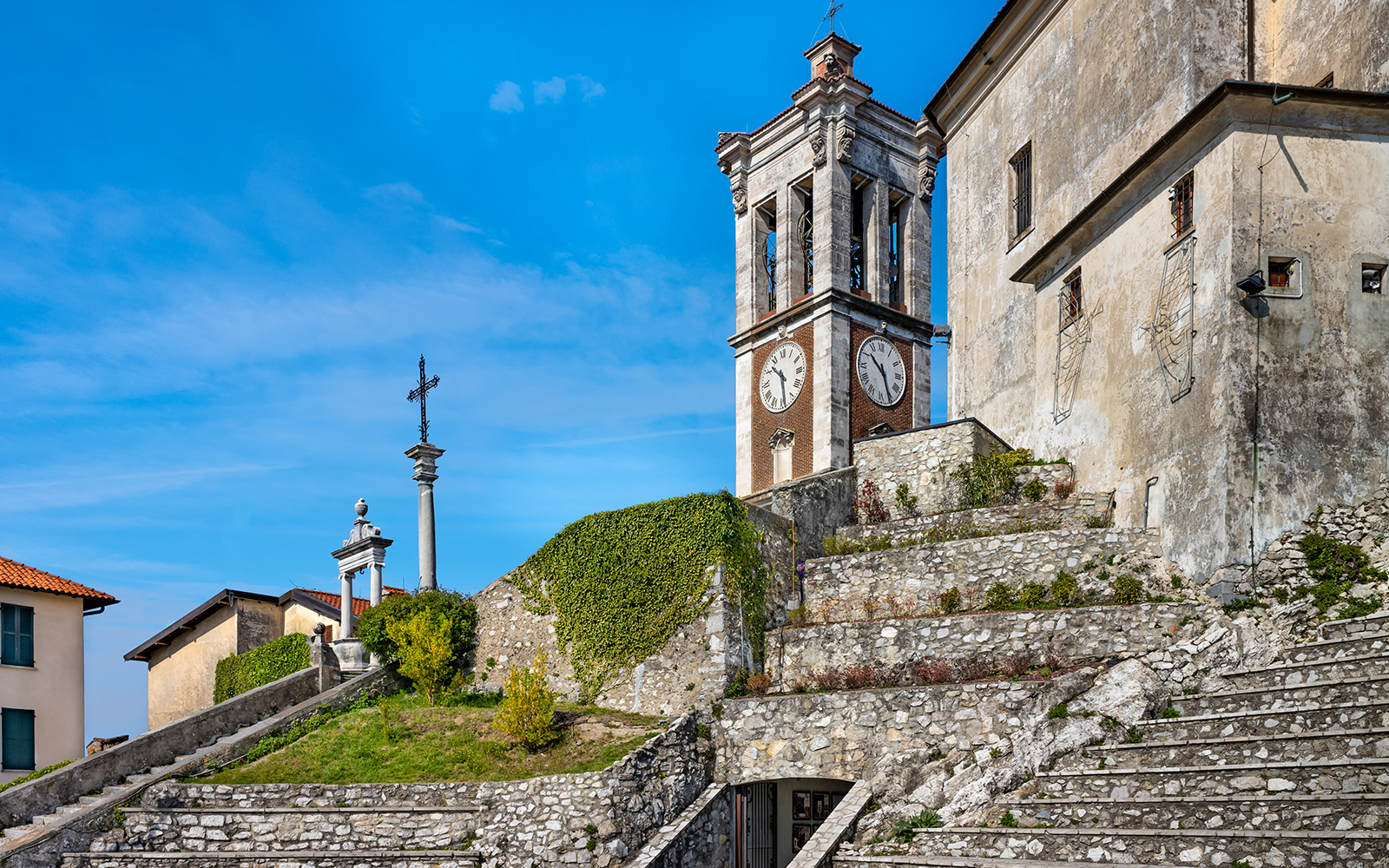 The Santuario di Santa Maria del Monte at the top of Holy Road in Sacro Monte di Varese.