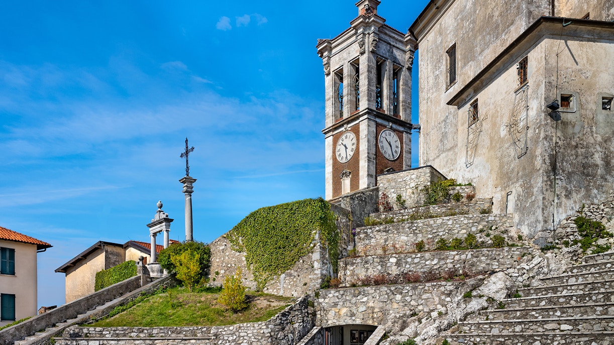 The Santuario di Santa Maria del Monte at the top of Holy Road in Sacro Monte di Varese.