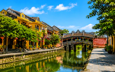 Hoi An Ancient Town with Japanese Covered Bridge, Vietnam.