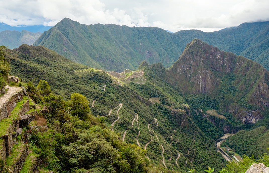 Bus path going to Aguas Calientes