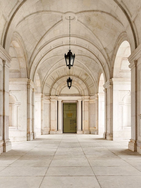 Grand stone archway entrance at Royal Treasure Museum.