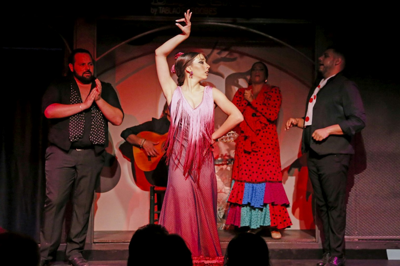 Flamenco dancers performing at El Duende by Tablao Cordobes show.