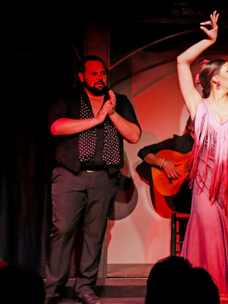 Flamenco dancers performing at El Duende by Tablao Cordobes show.