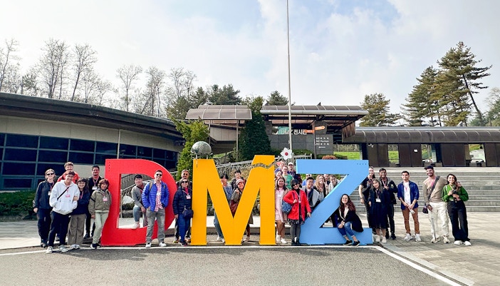 Tour group at the DMZ, South Korea