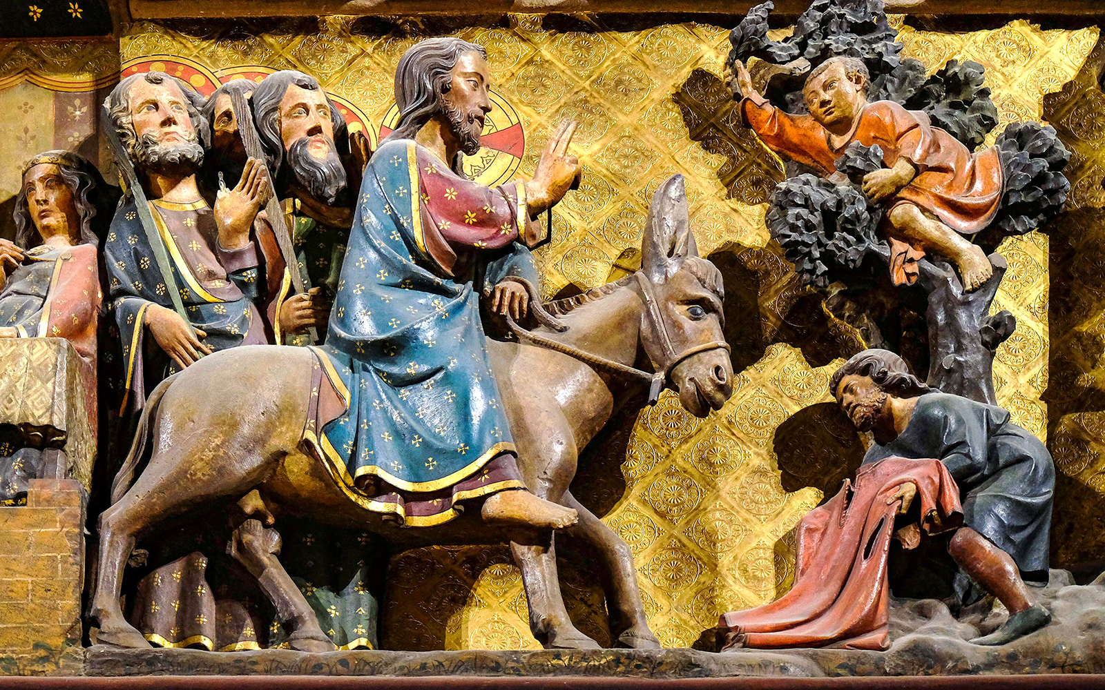 Notre Dame Cathedral interior in Paris, France.