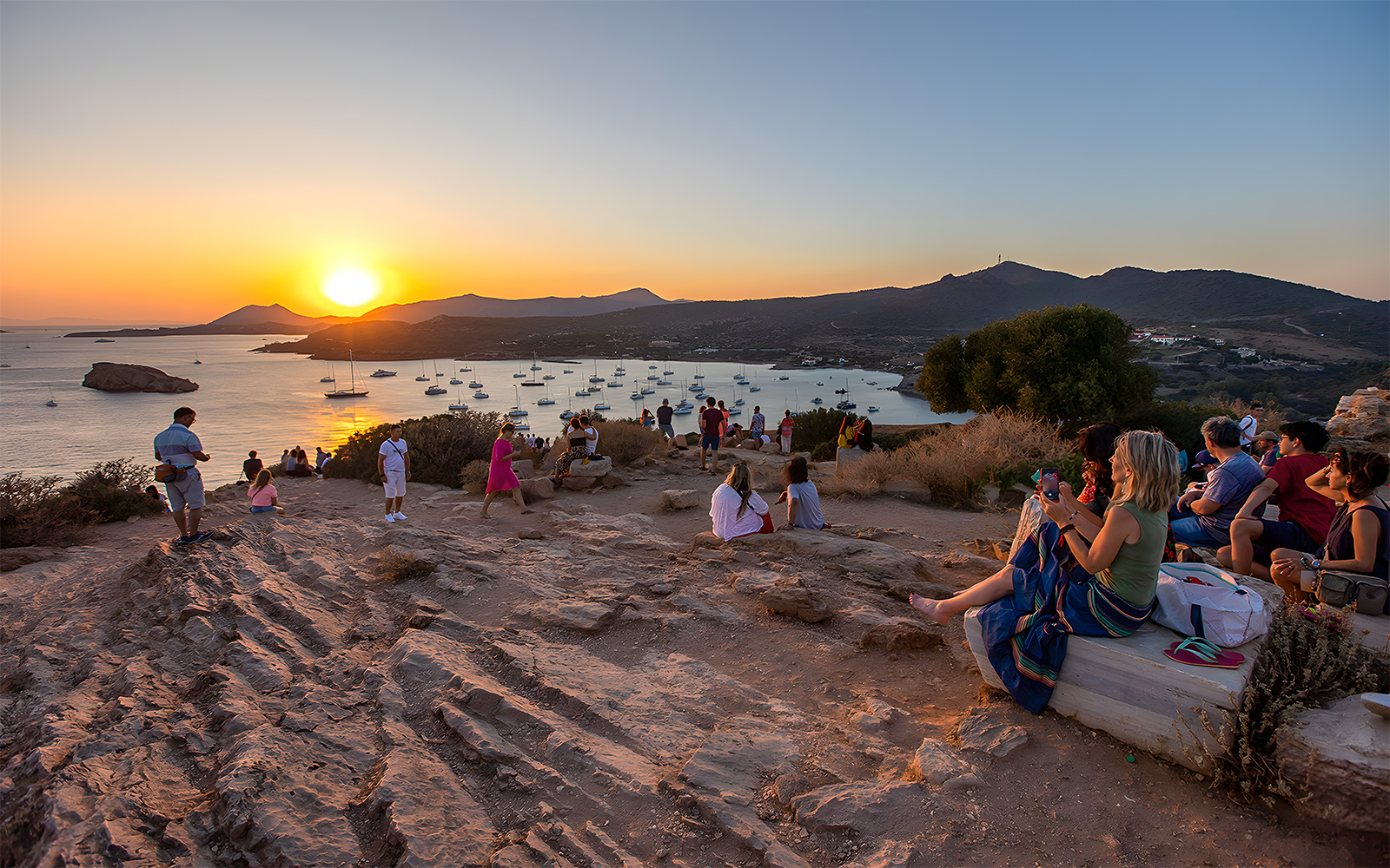 Vistors at the Temple of Poseidon