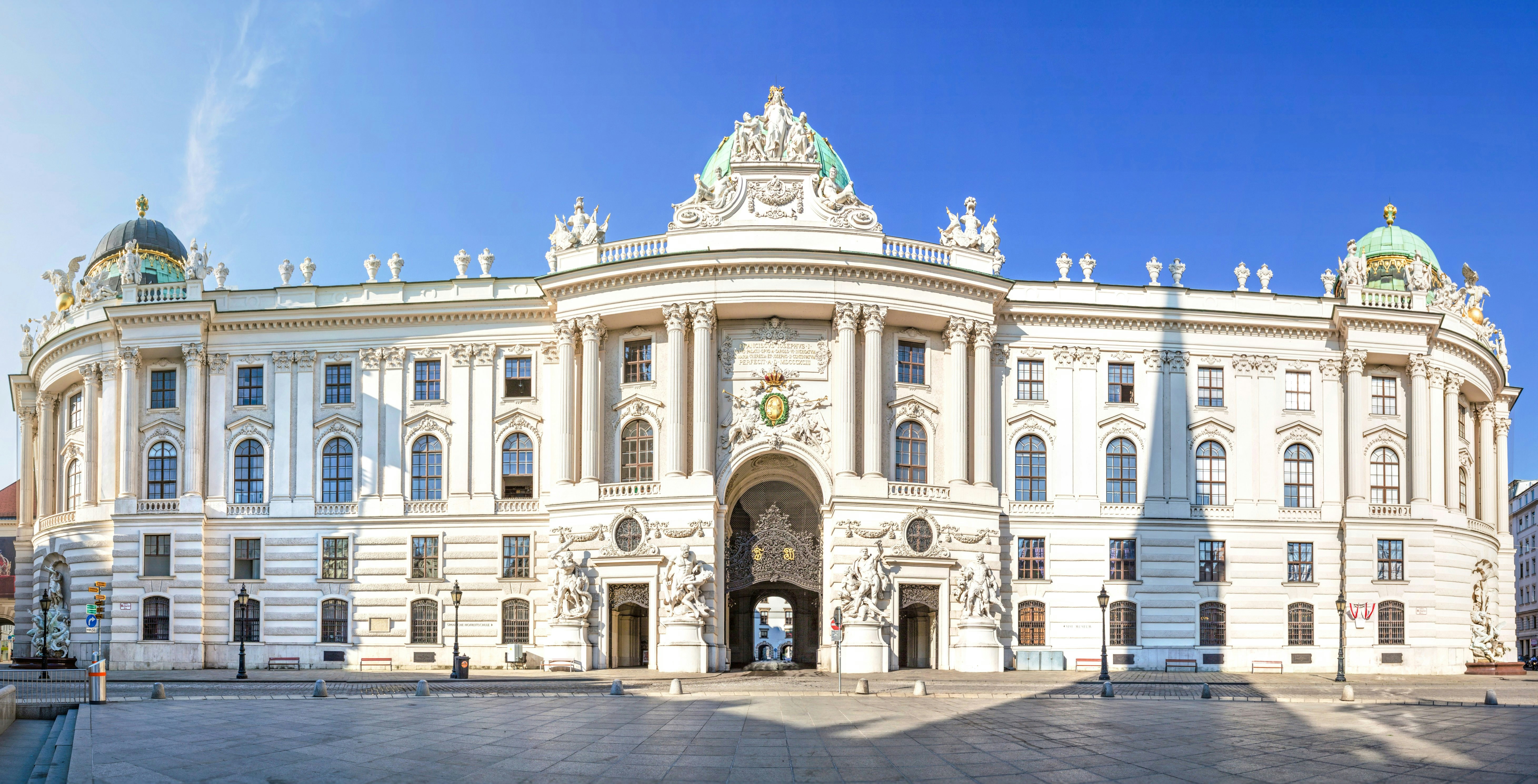 Hofburg Palace facade in Vienna, home to the Spanish Riding School.
