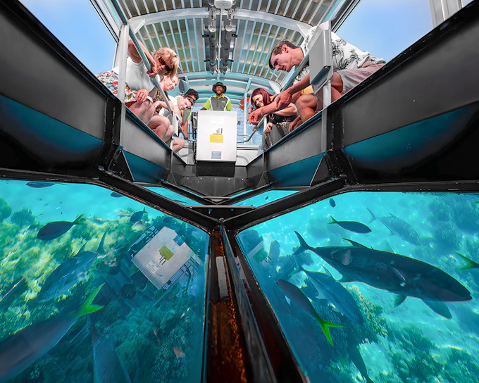 Cairns to Green Island Full/Half-Day Cruise with Glass Bottom Boat Tour