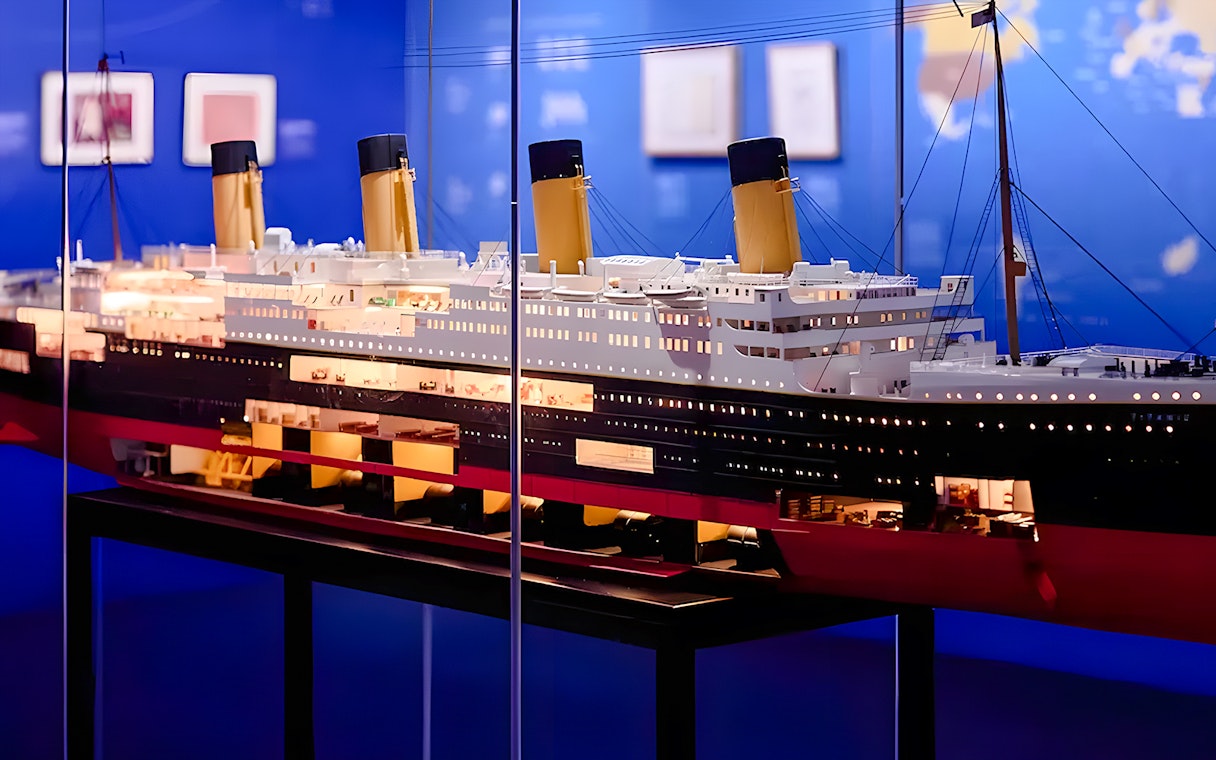 Titanic model display at the Titanic exhibition in Sydney