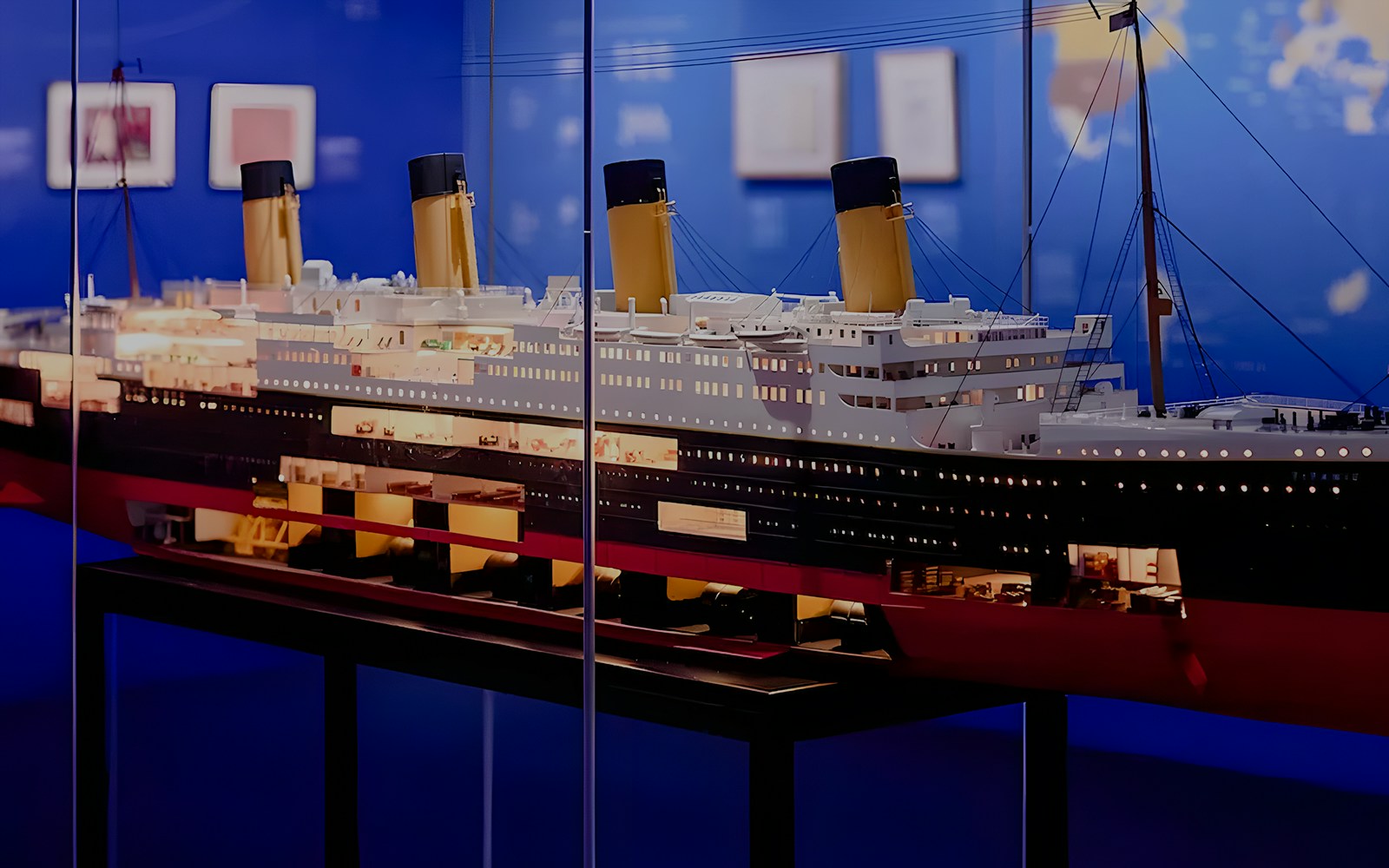 Titanic model display at the Titanic exhibition in Sydney