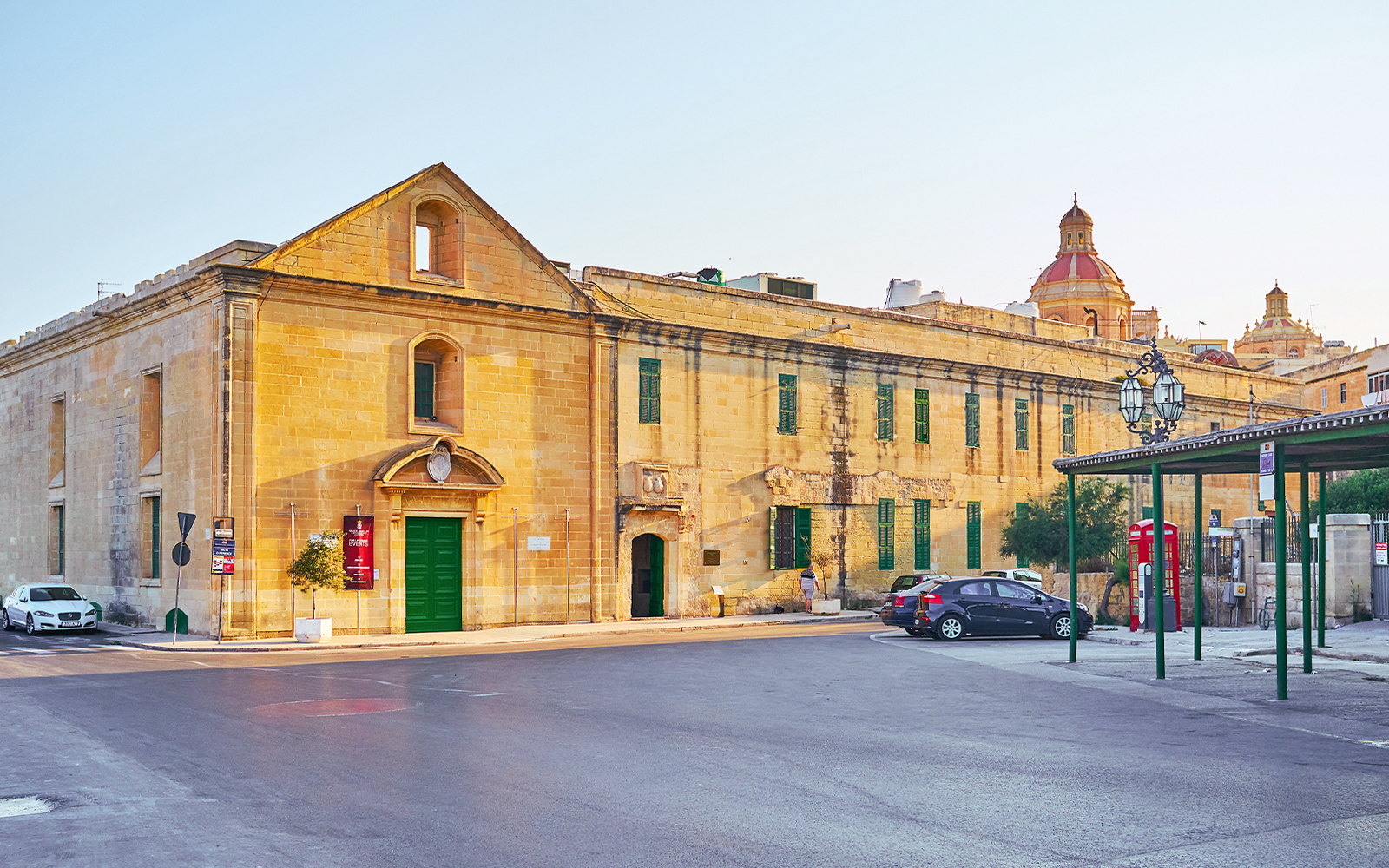 Mediterranean Conference Centre exterior with historic architecture in Valletta, Malta.