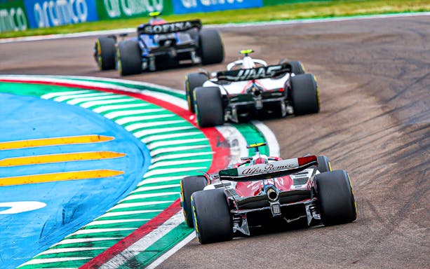 Race cars on track at Formula 1 Austrian Grand Prix.