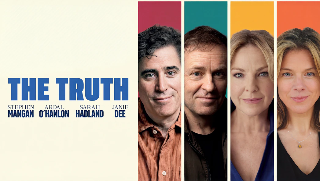 The Truth" promotional poster with four actors' portraits.