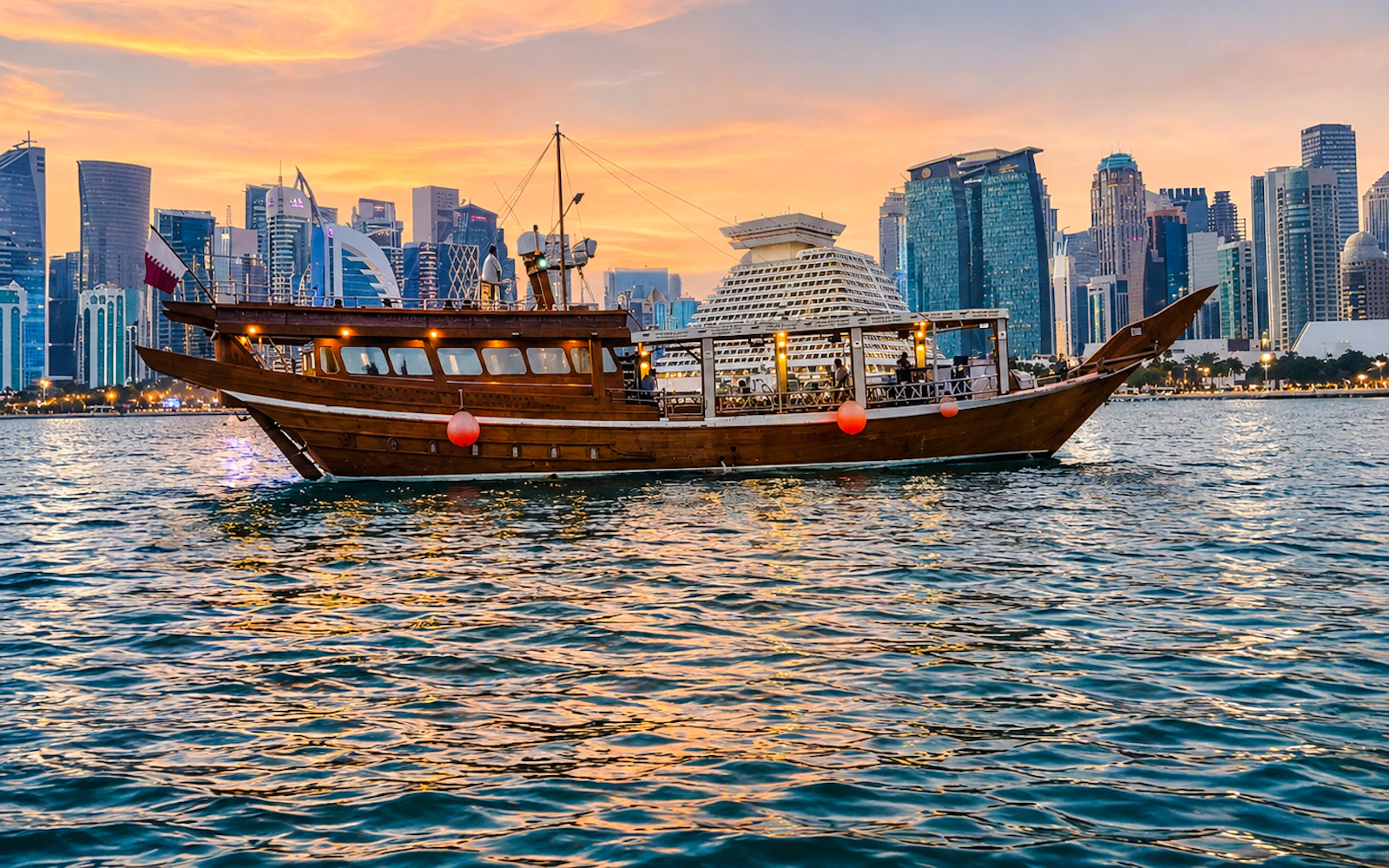 Doha Private City Highlights Tour with Souq Waqif and Dhow Boat Cruise Image 1