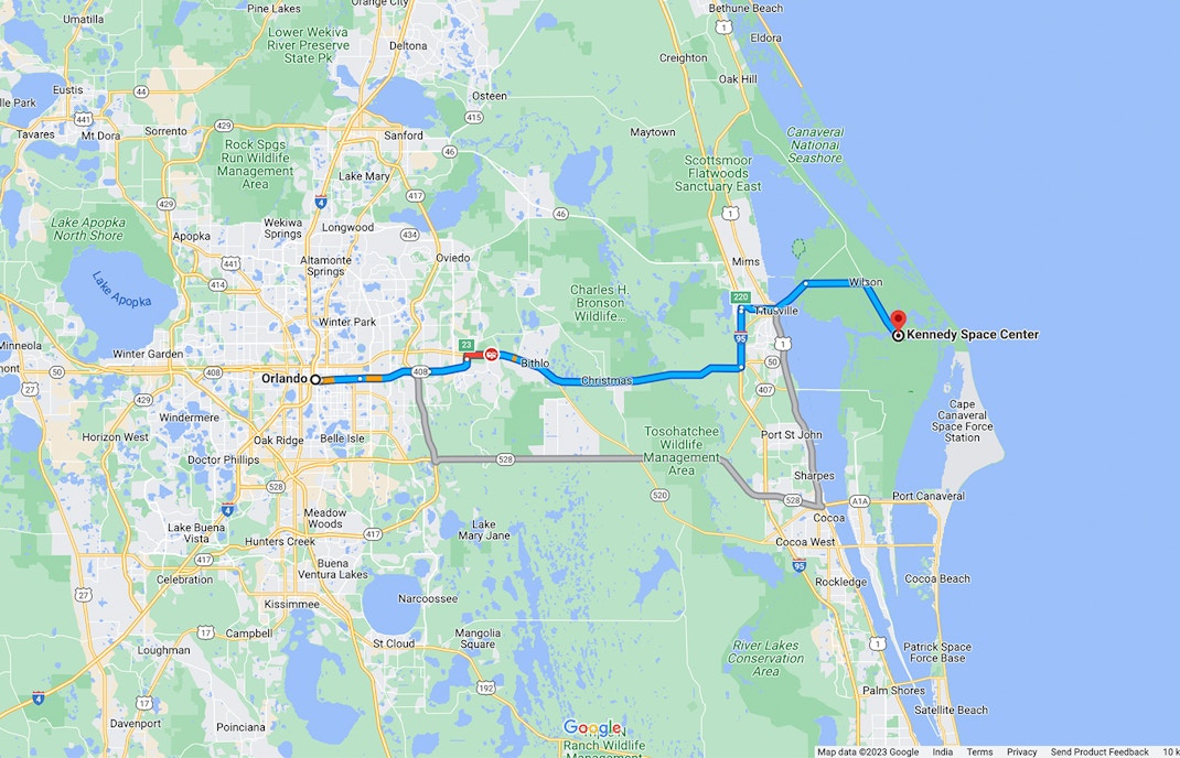 Orlando to Kennedy Space Center