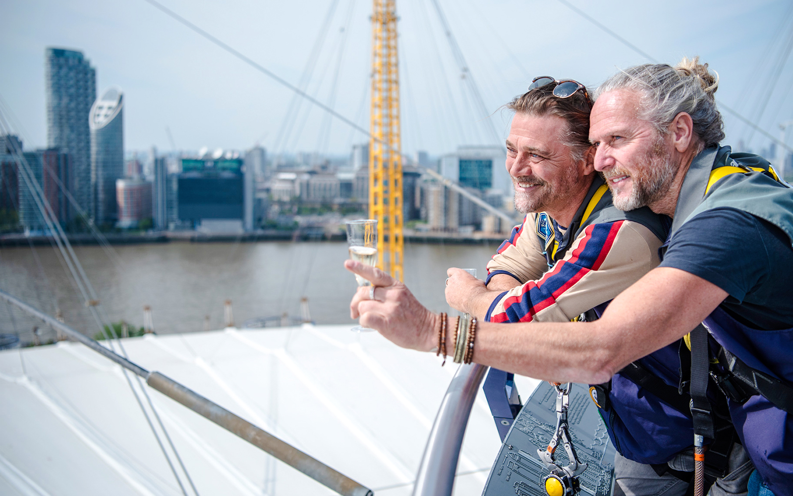 Guests enjoying the view during Up at the O2 Celebration Climb in London.