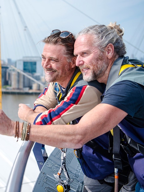 Guests enjoying the view during Up at the O2 Celebration Climb in London.