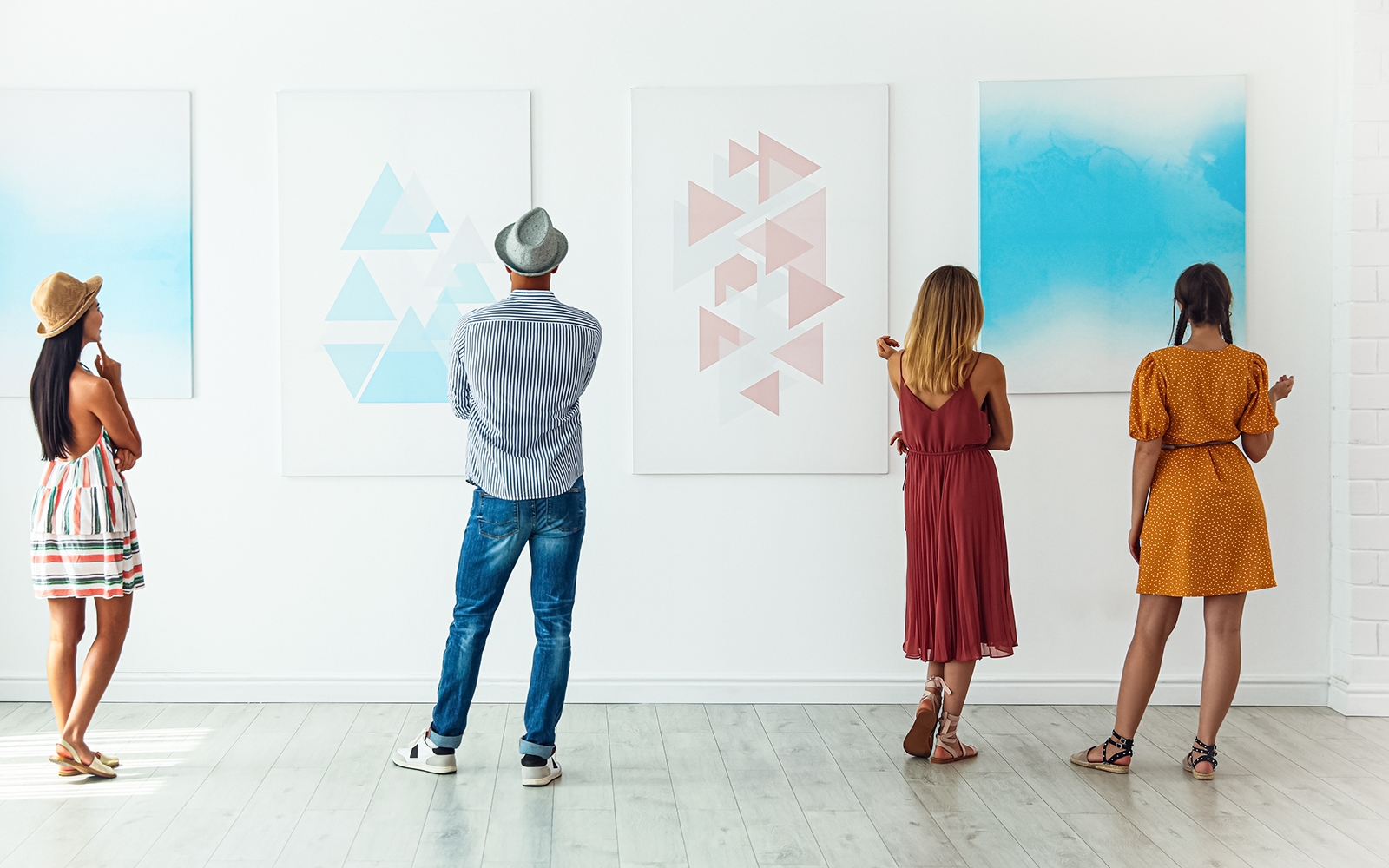 Visitors at Art Gallery