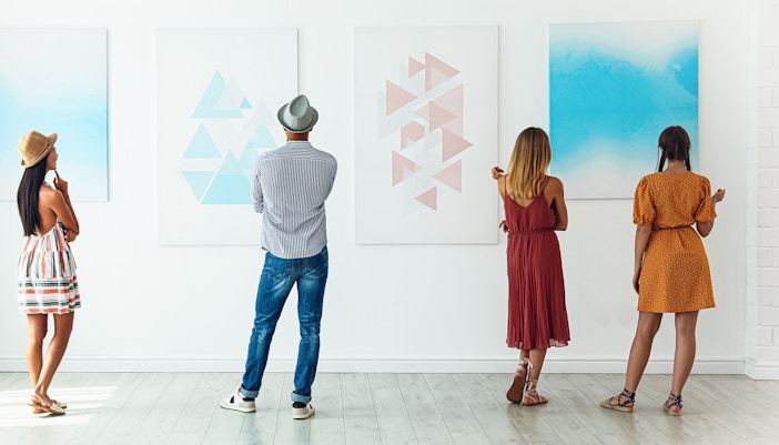 Visitors at Art Gallery