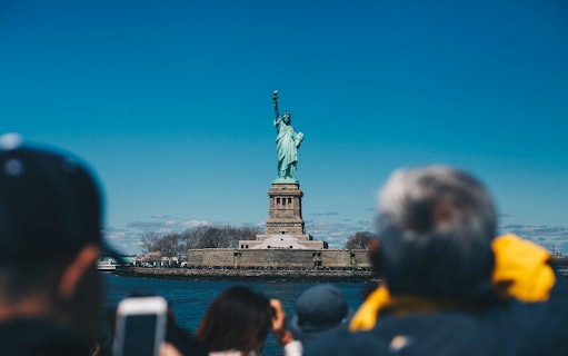 Statue of Liberty viewed from a cruise, New York City.
