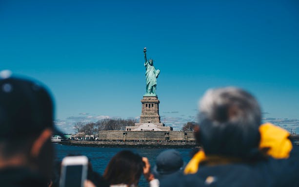 Statue of Liberty viewed from a cruise, New York City.