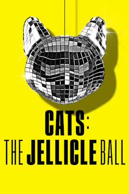 Disco ball shaped like a cat's head for CATS: The Jellicle Ball Broadway show.