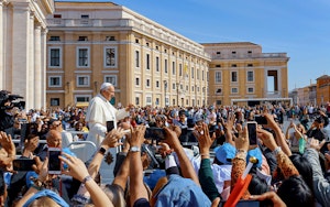 Pauselijke audiëntie in Rome