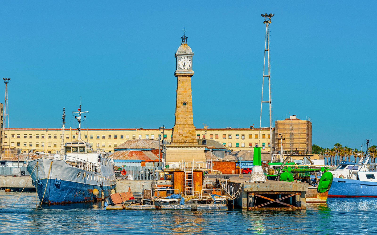 Historic Clock Tower in Barcelona