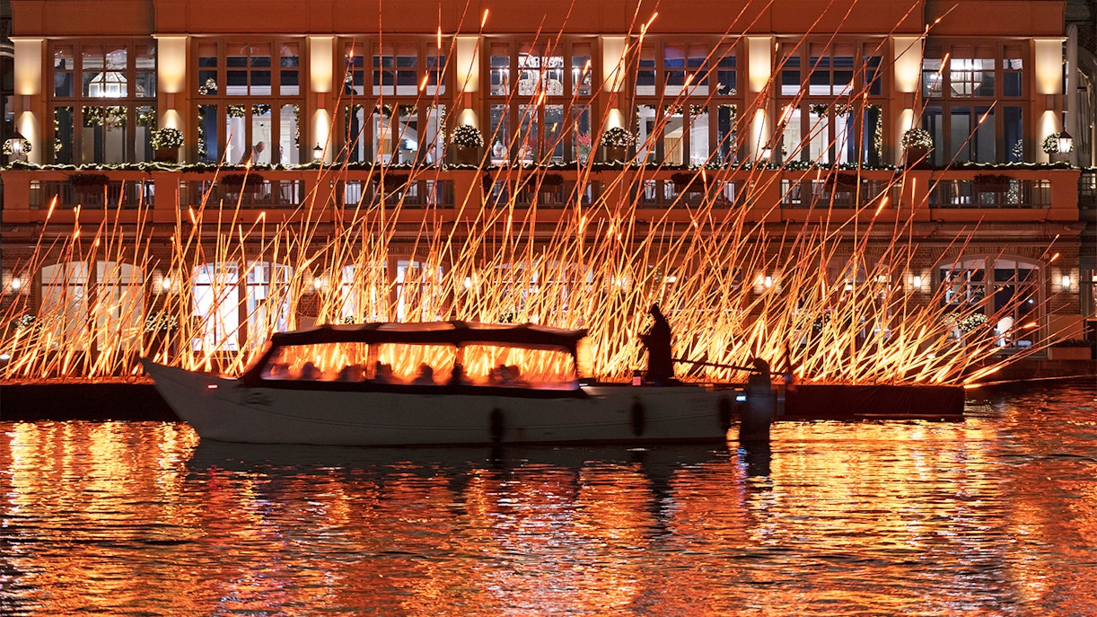 Crucero por los canales de Ámsterdam durante el Festival de las luces