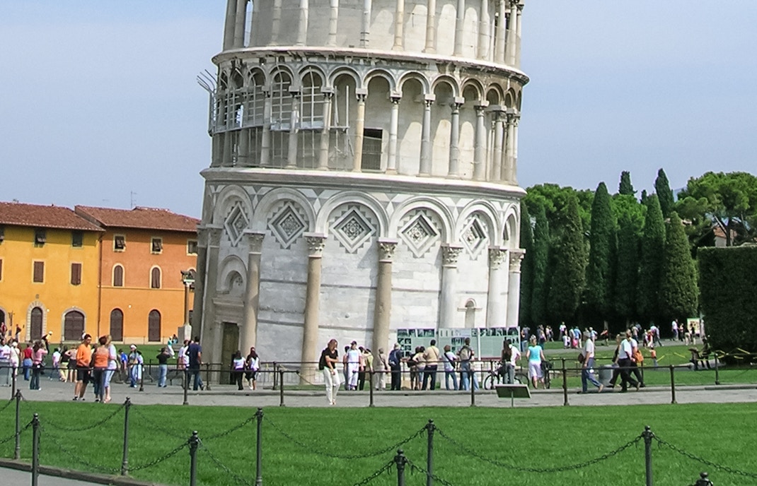 Eiffel Tower view from Seine River cruise in Paris, France.