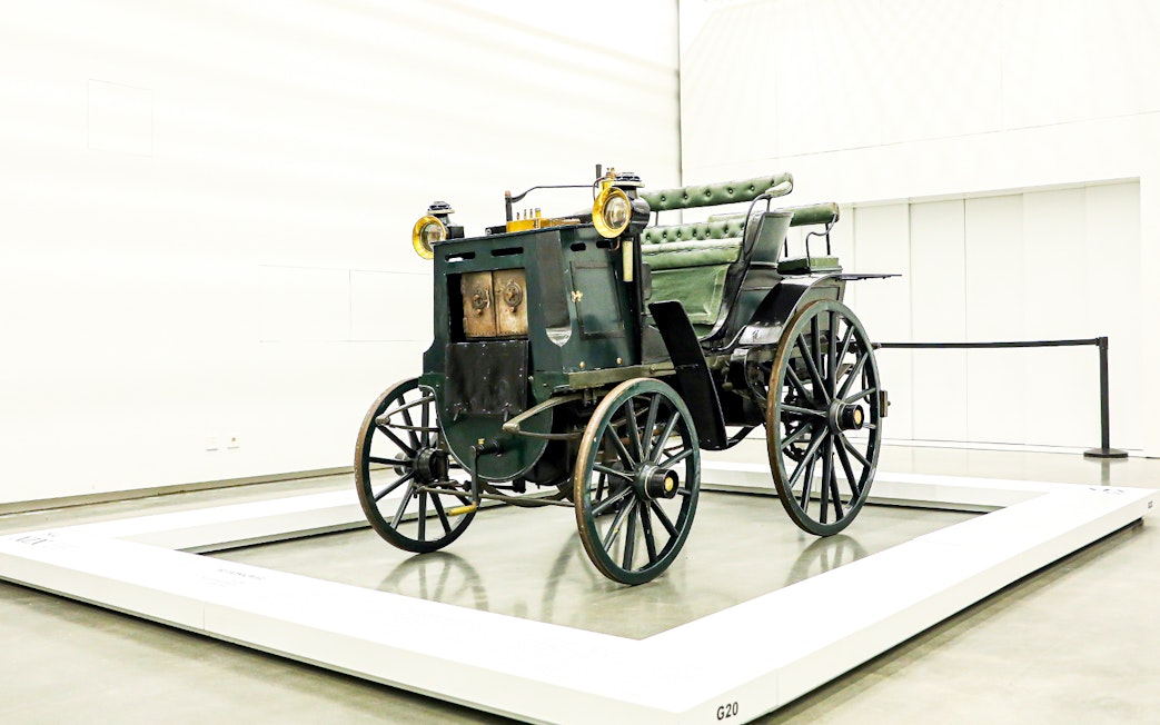 Antique coach on display at the National Coach Museum in Lisbon.