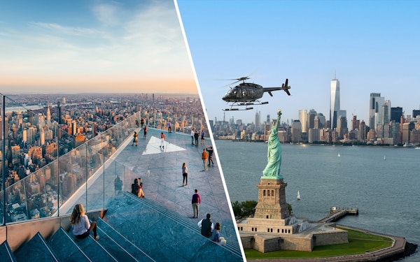 Combo: 15-Min Standard NYC Helicopter Tour + Edge Observation Deck Tickets