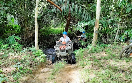 From Phuket: Khao Lak ATV Tour, Waterfall and Lunch with Hotel Transfers