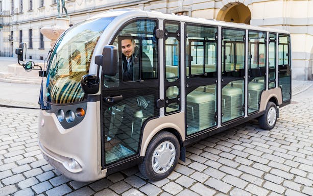 Exterior view of the Electric car during 2-Hour Wroclaw Group Tour