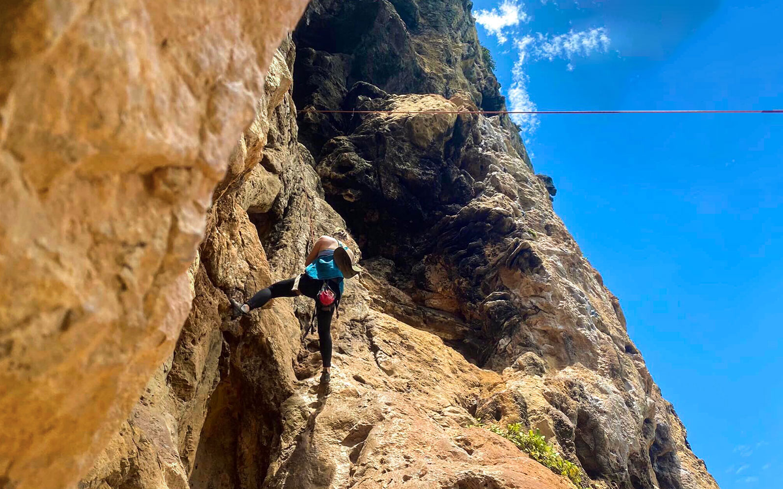 rock climbing at milford sound