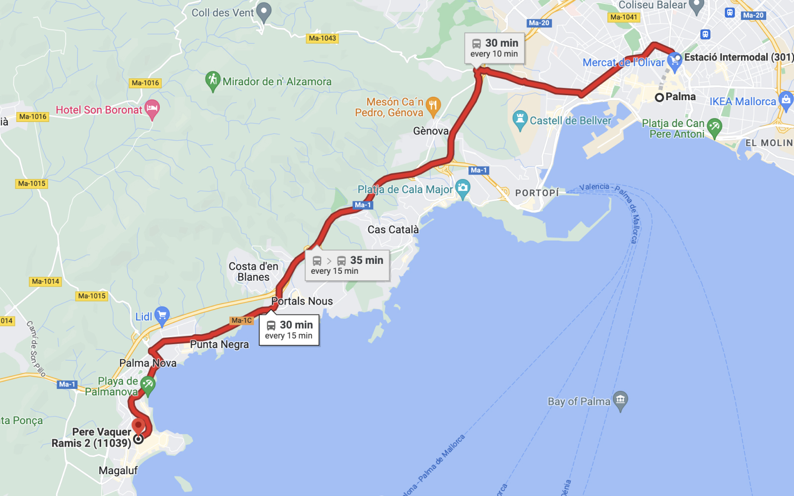 Getting to Katmandu Park by Bus