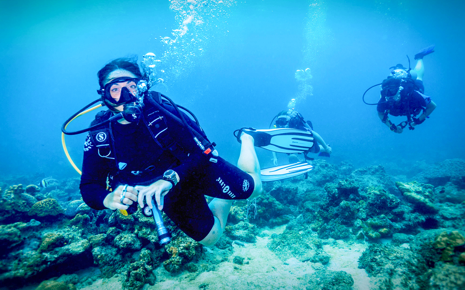 Dubai Aquarium - fare diving - fare immersione al dubai aquarium