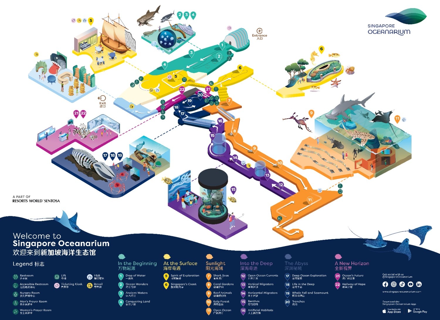 singapore oceanarium map