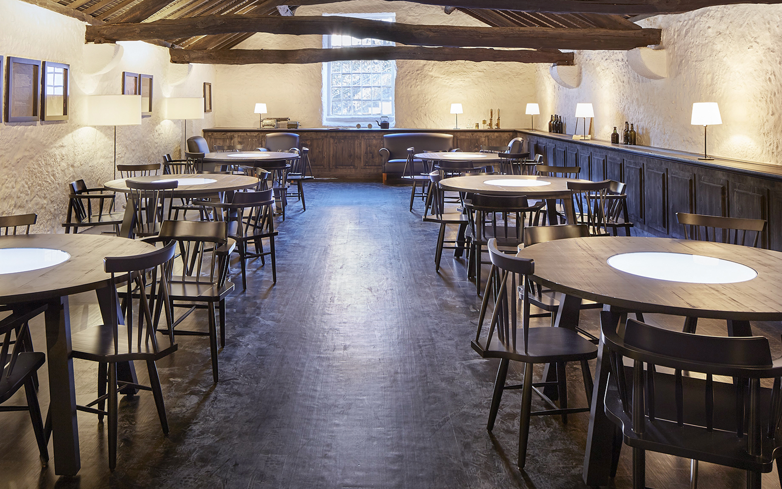 Tasting room setup for Cockburn's English tour and Super Premium tasting.