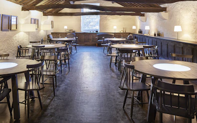 Tasting room setup for Cockburn's English tour and Super Premium tasting.